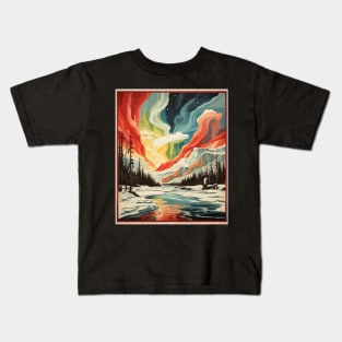 Yellowknife Vintage Poster Tourism 2 Kids T-Shirt